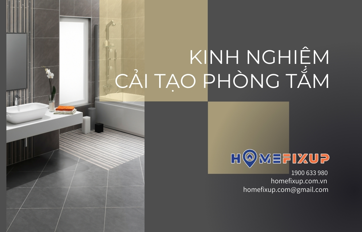 6 kinh nghiệm cải tạo phòng tắm tiện nghi